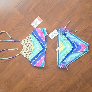 Hobie Girls' Crochet Hi-Neck And Bottom Sz 12